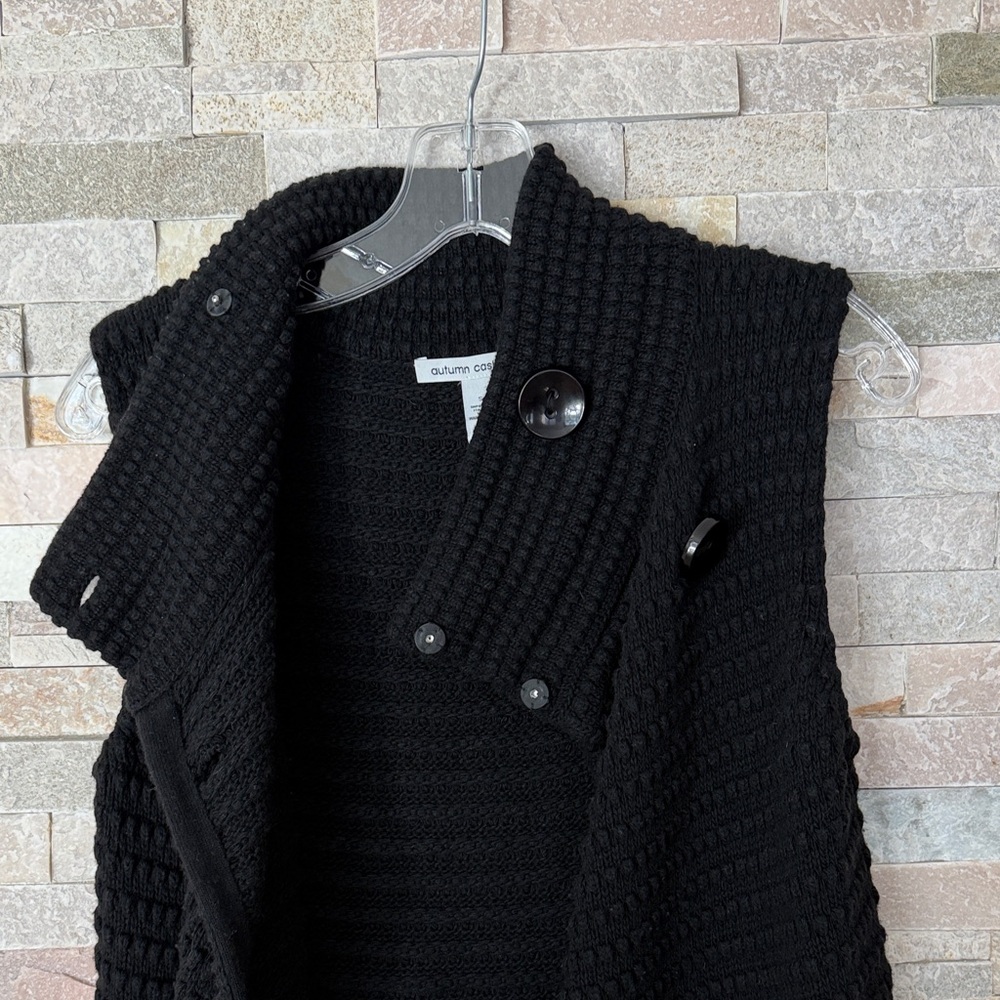 Autumn Cashmere Black Textured Cowl Sweater